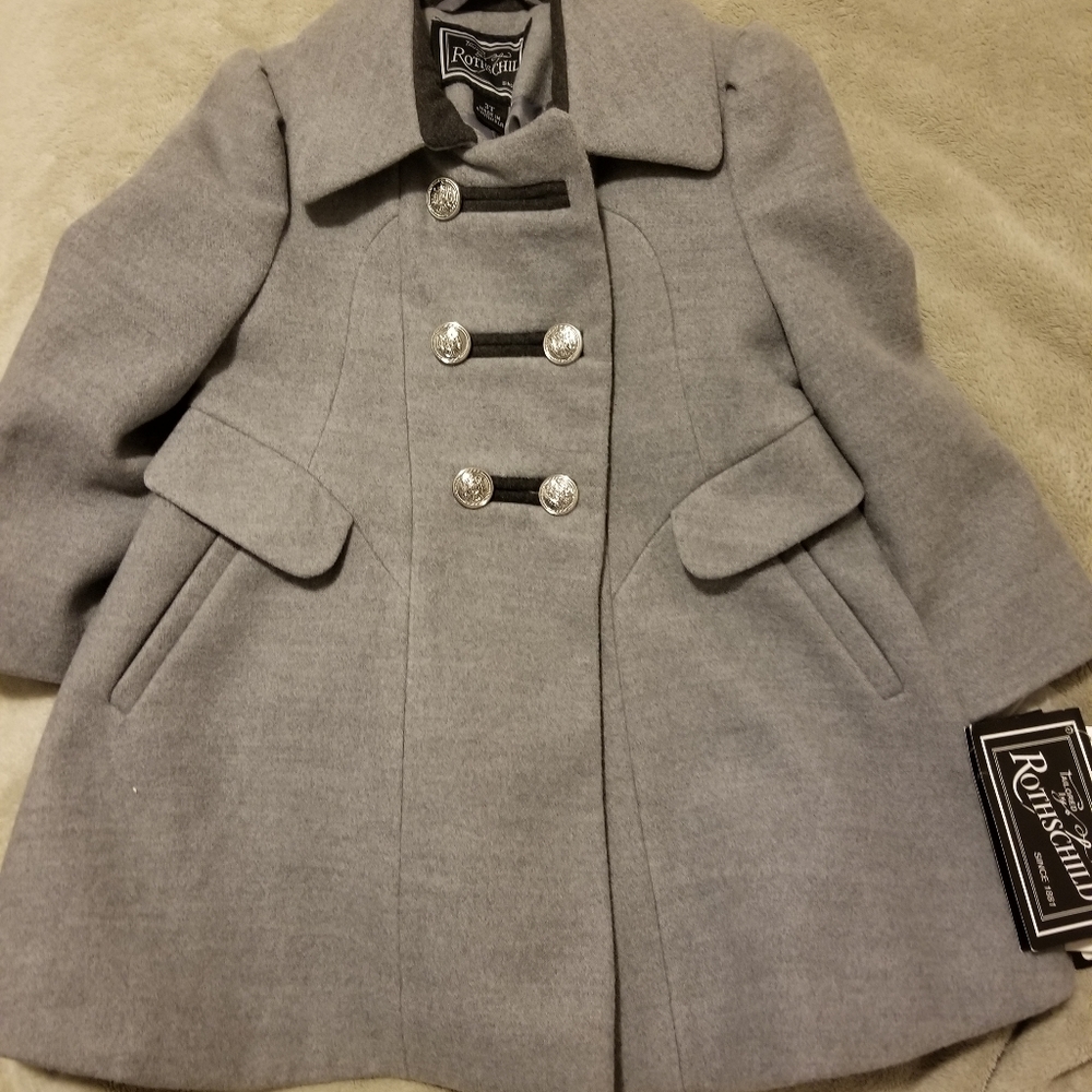 Rothschild girl's winter coat with matching hat